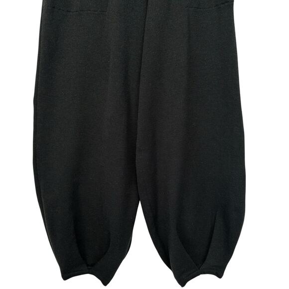 Free People Beach Freya Knit Sweater Pants Black Linen Blend High Waist Size M - Picture 5 of 11